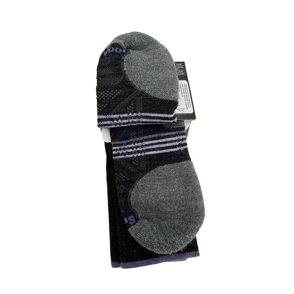 Smartwool Socks Womens M Charcoal PhD Outdoor Light Cushion Crew Merino Wool NWT